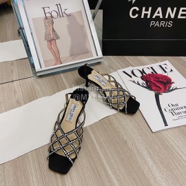 Jimmy Choo Diamond Sheepskin High Heeled Sandals For Women 