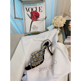 Jimmy Choo Diamond Sheepskin High Heeled Sandals For Women 