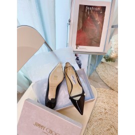 Jimmy Choo New Pearl Patent Leather High Heels For Women Black