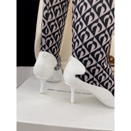 Jimmy Choo Co Branded Marine Serre Cowhide Elastic Cloth Long Boots