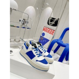 Jimmy Choo Co Branded Eric Haze Cowhide Canvas Sneakers Blue