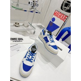 Jimmy Choo Co Branded Eric Haze Cowhide Canvas Sneakers Blue
