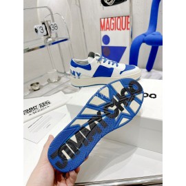 Jimmy Choo Co Branded Eric Haze Cowhide Canvas Sneakers Blue