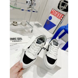 Jimmy Choo Co Branded Eric Haze Cowhide Canvas Sneakers Black