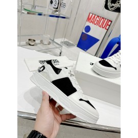 Jimmy Choo Co Branded Eric Haze Cowhide Canvas Sneakers Black