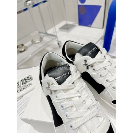 Jimmy Choo Co Branded Eric Haze Cowhide Canvas Sneakers Black