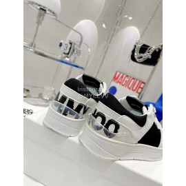 Jimmy Choo Co Branded Eric Haze Cowhide Canvas Sneakers Black