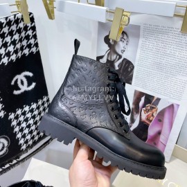 Jimmy Choo Cowhide Lace Up Short Boots For Women Black