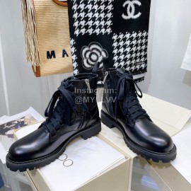 Jimmy Choo Cowhide Lace Up Short Boots For Women Black