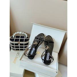Jimmy Choo Fashion Leather Sandals For Women Black