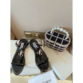 Jimmy Choo Fashion Leather Sandals For Women Black