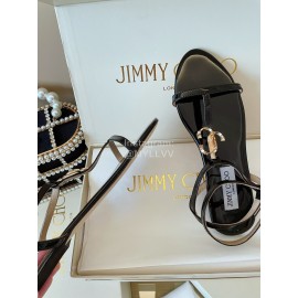 Jimmy Choo Fashion Leather Sandals For Women Black
