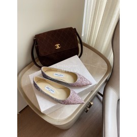 Jimmy Choo Fabric Content Pointed Flat Heels For Women 