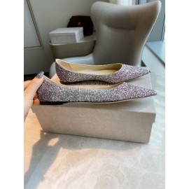 Jimmy Choo Fabric Content Pointed Flat Heels For Women 