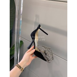 Jimmy Choo Mana Diamond Bow High Heeled Sandals For Women Black