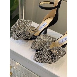 Jimmy Choo Mana Diamond Bow High Heeled Sandals For Women Black
