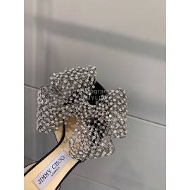 Jimmy Choo Mana Diamond Bow High Heeled Sandals For Women Black