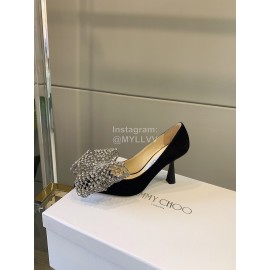 Jimmy Choo Mana Diamond Bow High Heels For Women Black
