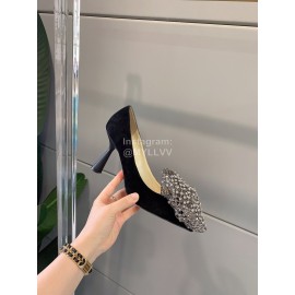 Jimmy Choo Mana Diamond Bow High Heels For Women Black