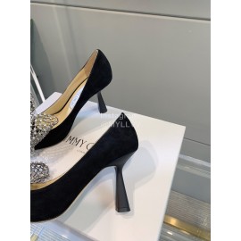 Jimmy Choo Mana Diamond Bow High Heels For Women Black