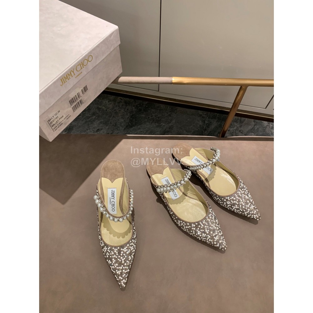 Jimmy Choo Fashion Pearl Pointed High Heeled Sandals For Women 