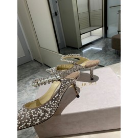 Jimmy Choo Fashion Pearl Pointed High Heeled Sandals For Women 
