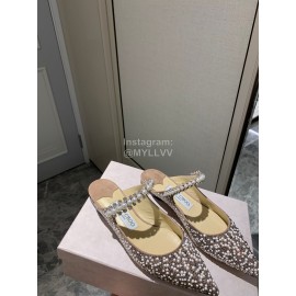 Jimmy Choo Fashion Pearl Pointed Flat Heeled Sandals For Women 