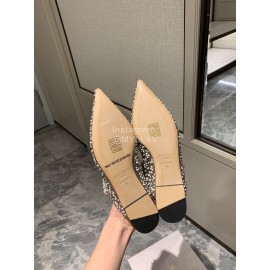 Jimmy Choo Fashion Pearl Pointed Flat Heeled Sandals For Women 