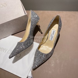 Jimmy Choo Fashion Pointed High Heels For Women Silver