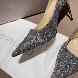 Jimmy Choo Fashion Pointed High Heels For Women Silver
