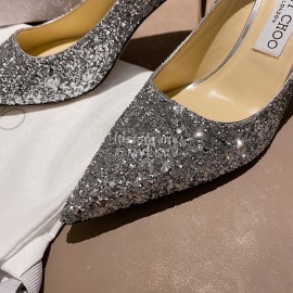 Jimmy Choo Fashion Pointed High Heels For Women Silver