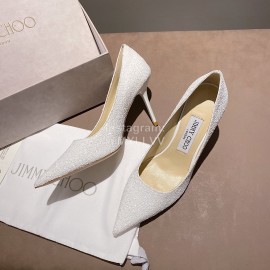 Jimmy Choo Fashion Pointed High Heels For Women White