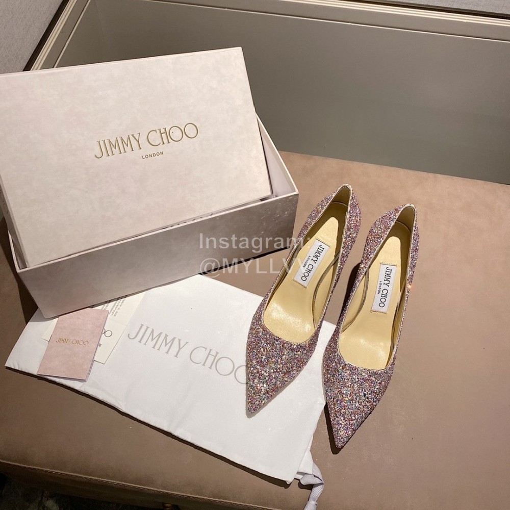 Jimmy Choo Fashion Pointed High Heels For Women Pink