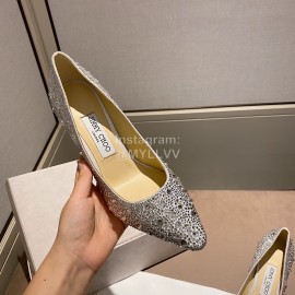 Jimmy Choo Fashion Diamond Leather Pointed High Heels For Women 