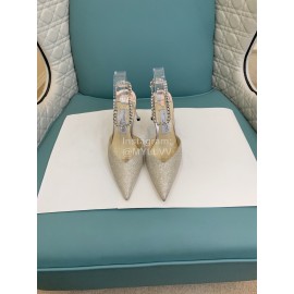 Jimmy Choo Crysta Blingbling Diamond Sheepskin High Heels For Women 