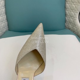 Jimmy Choo Crysta Blingbling Diamond Sheepskin High Heels For Women 