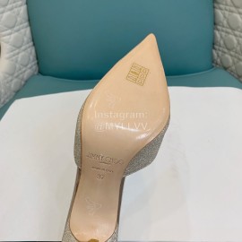 Jimmy Choo Crysta Blingbling Diamond Sheepskin High Heels For Women 