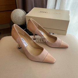 Jimmy Choo Billy Vintage Suede Patent Leather High Heels For Women 