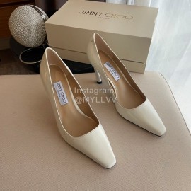 Jimmy Choo Billy Vintage Patent Leather High Heels For Women Beige
