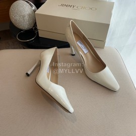 Jimmy Choo Billy Vintage Patent Leather High Heels For Women Beige