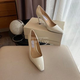 Jimmy Choo Billy Vintage Patent Leather High Heels For Women Beige