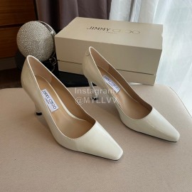 Jimmy Choo Billy Vintage Patent Leather High Heels For Women Beige
