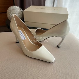 Jimmy Choo Billy Vintage Patent Leather High Heels For Women Beige