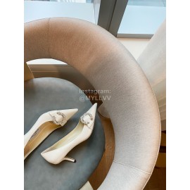 Jimmy Choo New Sheepskin Diamond Buckle High Heels For Women 