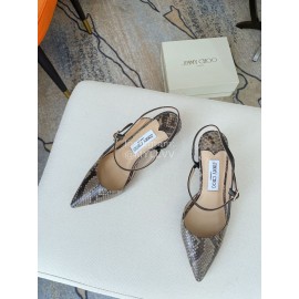 Jimmy Choo New Cowhide Pointed High Heeled Sandals For Women