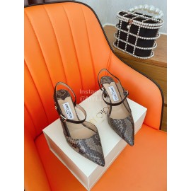 Jimmy Choo New Cowhide Pointed High Heeled Sandals For Women