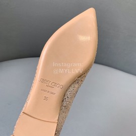 Jimmy Choo New Blingbling Bow Mesh Flat Heels For Women 