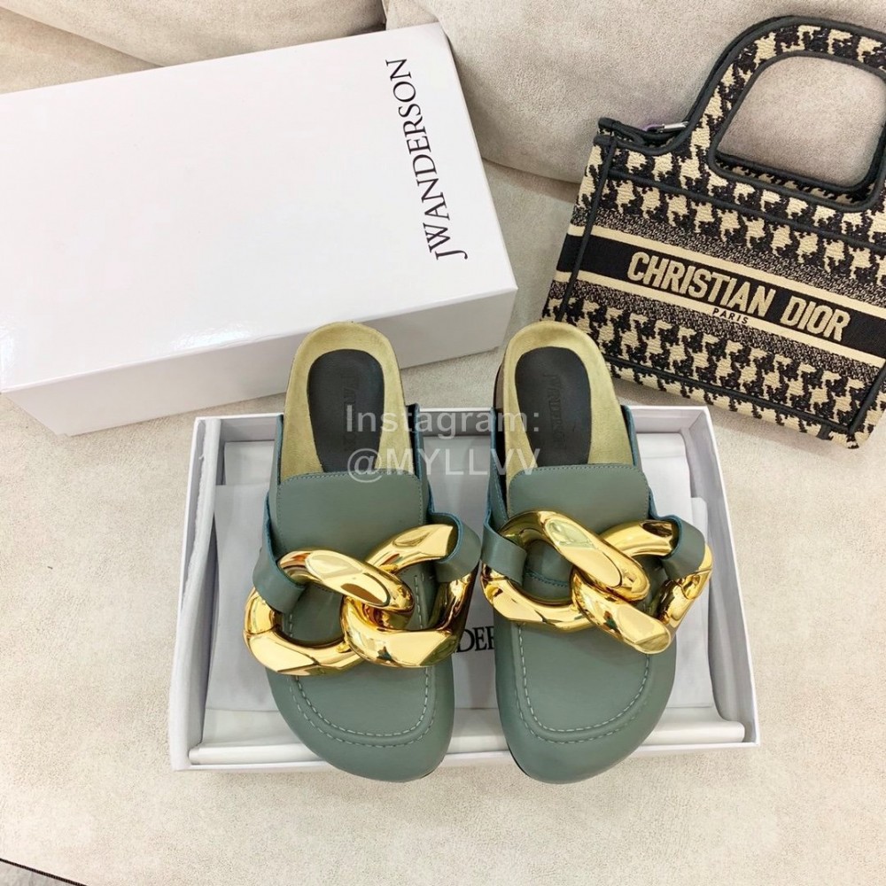 Jw Anderson Autumn Winter Calf Scandals For Women Blue