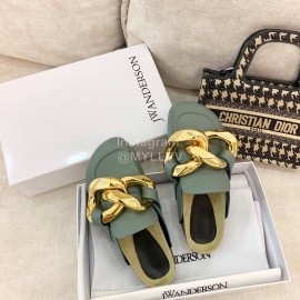 Jw Anderson Autumn Winter Calf Scandals For Women Blue