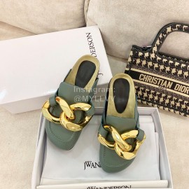 Jw Anderson Autumn Winter Calf Scandals For Women Blue